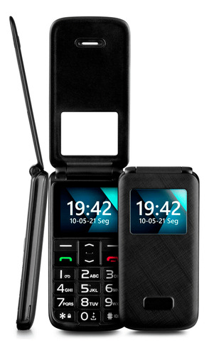 Celular Flip Vita Lite Dual Chip Rádio Fm + Mp3 P9142