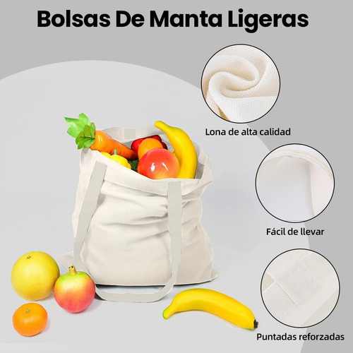 10 Pack Bolsas De Manta - Bolsas De Compras Reutilizables