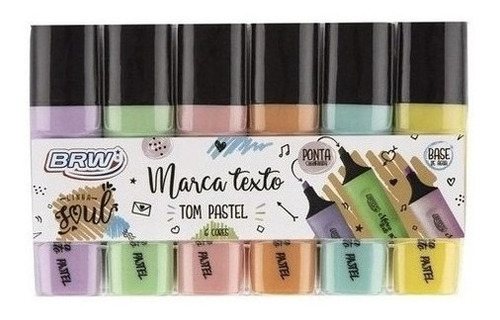 Marca Texto Com 6 Cores Pastel Original Sta - Lindas Cores