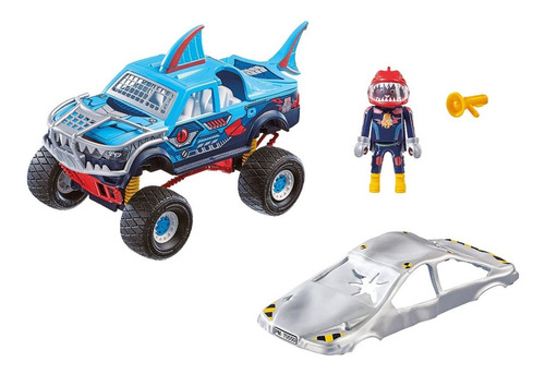 Bloques Para Armar Playmobil Stuntshow Camioneta Tiburón 45