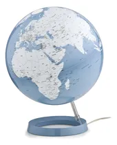 Comprar Globo Terráqueo Atmosphere Cooper Led Azul. Base Azul Acero Globo Azul Acero