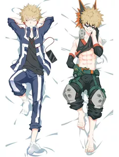 Dakimakura Boku No Hero Bakugou 35x100 Cm 2 Lados+relleno