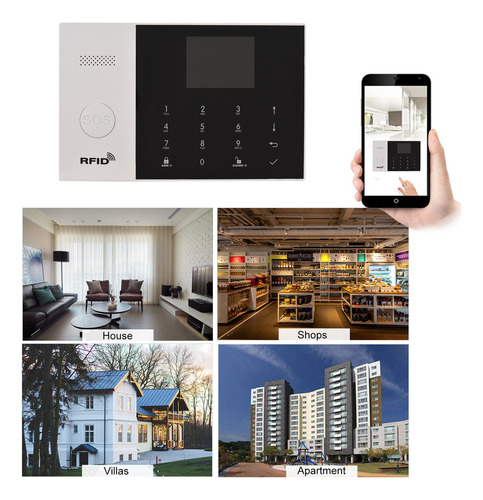 // Alarma De Seguridad Inalámbrica Wifi/gsm De 433 Mhz Con