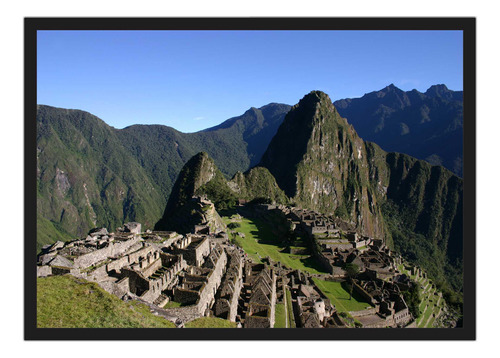 Quadro Decorativo Cidade Machu Picchu Peru Com Moldura Rc02