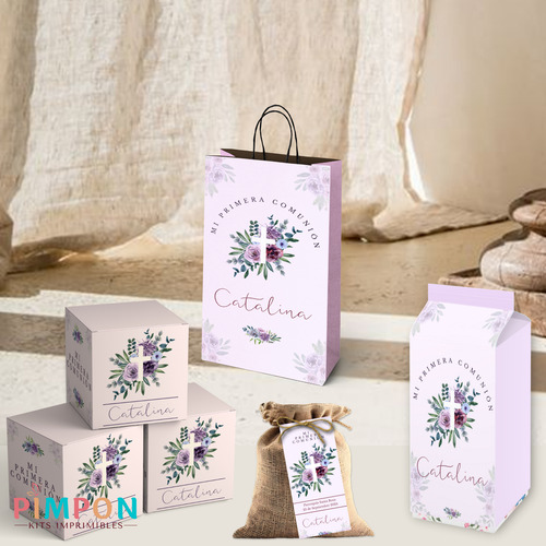 Kit Imprimible Comunion Bautismo Confirmacion - Mod. 15