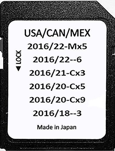 Tarjeta Sd  Compatible Con: (2016-20)-cx5. (2016-20)-cx9. (2