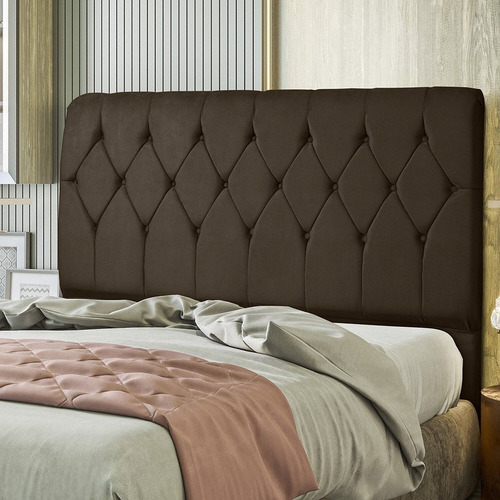 Cabeceira Málaga 90 Cm Solteiro Com Botões De Strass Eewt