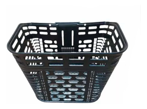 Cesta Cestinha Plastica Bicicleta Grande Preta Nova