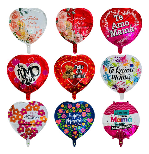 10 Globos Día De Las Madres, 10 De Mayo. 18 Pulgadas Surtido