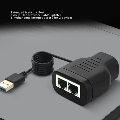 El Adaptador Divisor Ethernet Rj45 1 A 2 Admite Dos Disposit
