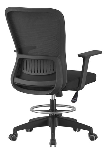 Silla De Cajero Oficina Con Apoya Brazos Y Pies Lernen Gerencial Negro