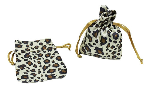 Imagem 3 de 5 de Saquinho De Cetim - Estampa Animal Print Onça P