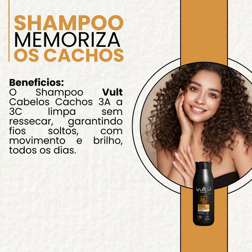 Shampoo Cabelos Cacheados Hidratação Umectante Ação Profunda