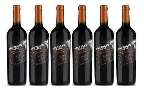 Vino Postales Roble Malbec Caja X 6 - Berlin Bebidas