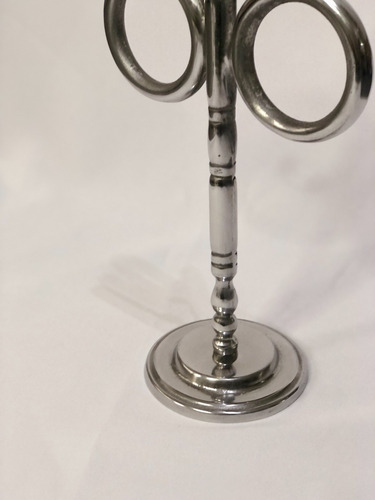 Toallero De Mesada Doble Aro De Pie Baño Mesada Alumino