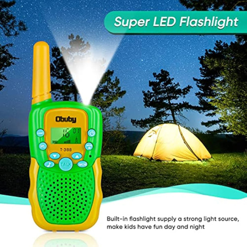 Walkie Talkies Para Niños 3 Pzs Gran Alcance Con Linterna D