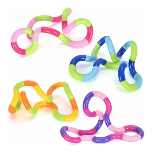 Fidget Toy Tangle Sensorial Peças Desmontáveis Descompressão