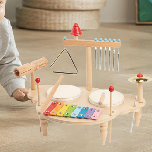 Batería Para Niños, Instrumentos Musicales De Madera,