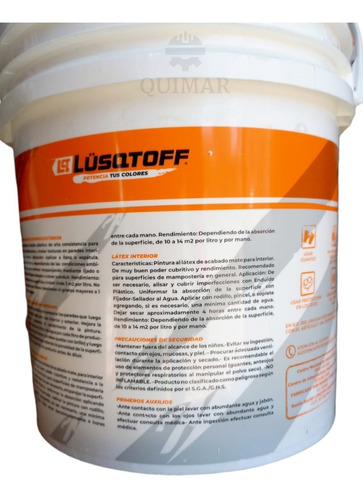 Imagen 4 de 9 de Latex Interior Exterior X 10 L Lusqtoff Llext10-8