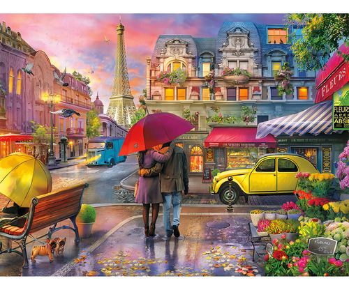 Torre Eiffel Lluvia En Paris Rompecabezas 750 Pz Buffalo