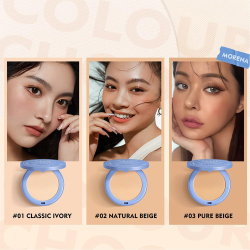 Polvo Compacto Mate Natural, Polvo Compacto Facial Con