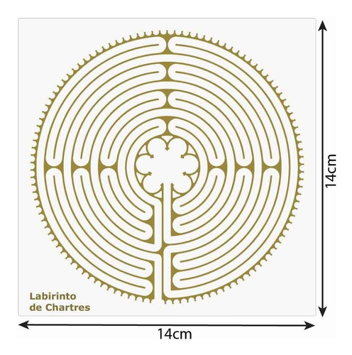 Placa Radiônica Labirinto De Chartres Cura Proteção Limpeza