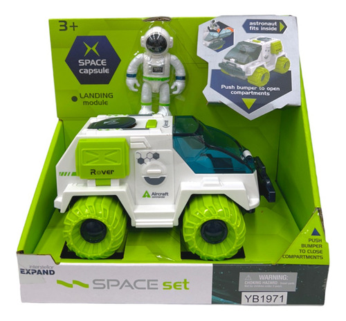 Space Set Vehículo Capsula Con Astronauta Y Compartimentos