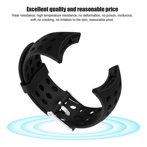 Correa De Reloj De Silicona For Suunto M1 M2 M4 M5 Negra