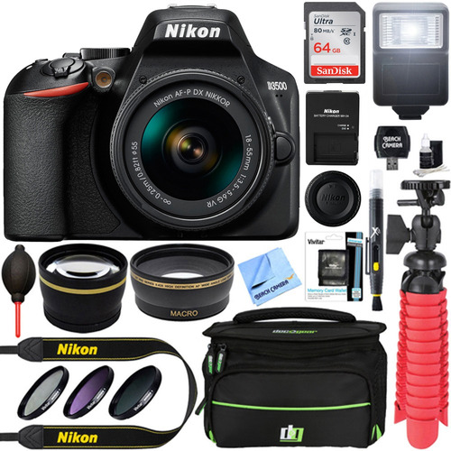 Cámara Dslr Nikon D3500 De 24.2 Mp Incluye Af-p Dx Nikkor