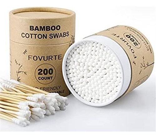 Hisopos De Algodón Natural Fovurte, 400 Unidades, Puntas En