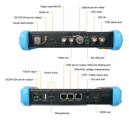 7 Monitor De Pantalla Táctil Ips Probador Cctv Con Hd-tvi