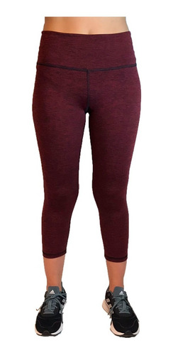 Team Gear Calza Capri Running Mujer Tiger Bordo Melange Ras