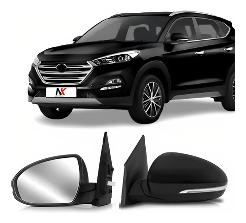 Retrovisor Externo Tucson 2017 18 Á 2024 Com Pisca Esquerdo