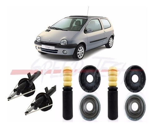 Imagem 3 de 4 de Par Amortecedor + Kit Coxim Batente Renault Twingo 92 A 2001