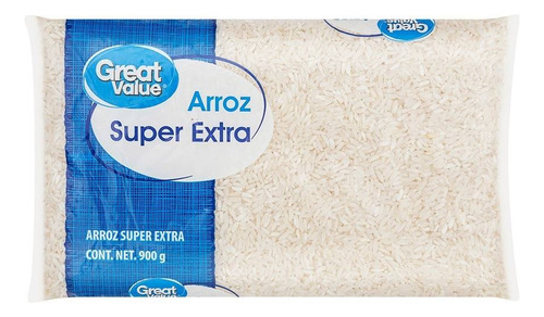 6 Pza Arroz Great Value Super Extra 900 G