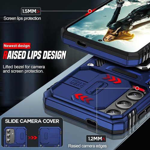 Funda Uso Rudo Cámara Para Samsung Galaxy S25 Carcasa+mica Azul Samsung Galaxy S25