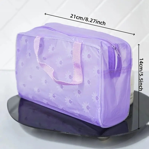 Bolsos Neceser Para Productos De Higiene Y Baño Floreado Violeta Floreado