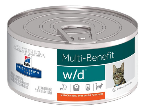 Alimento Hills W/d Digestivo Glucosa Vejiga Gato 156 G