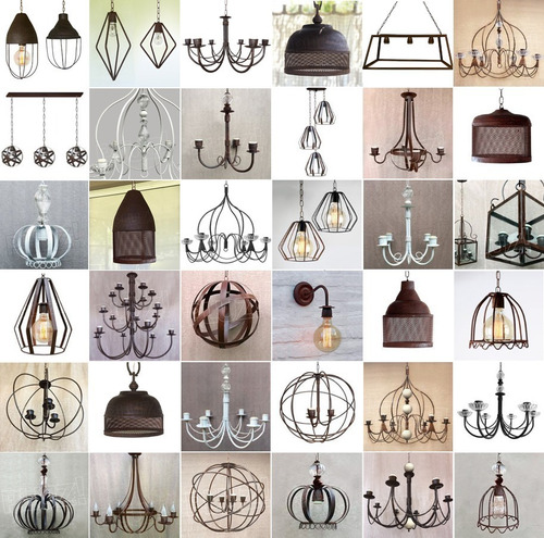 Colgante Tambor Chico Malla Metal 1 Luz - Chapa Hierro Óxido