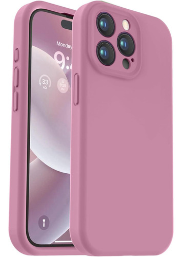Funda De Silicona Liquida Para iPhone 15 Pro Max - Purpura
