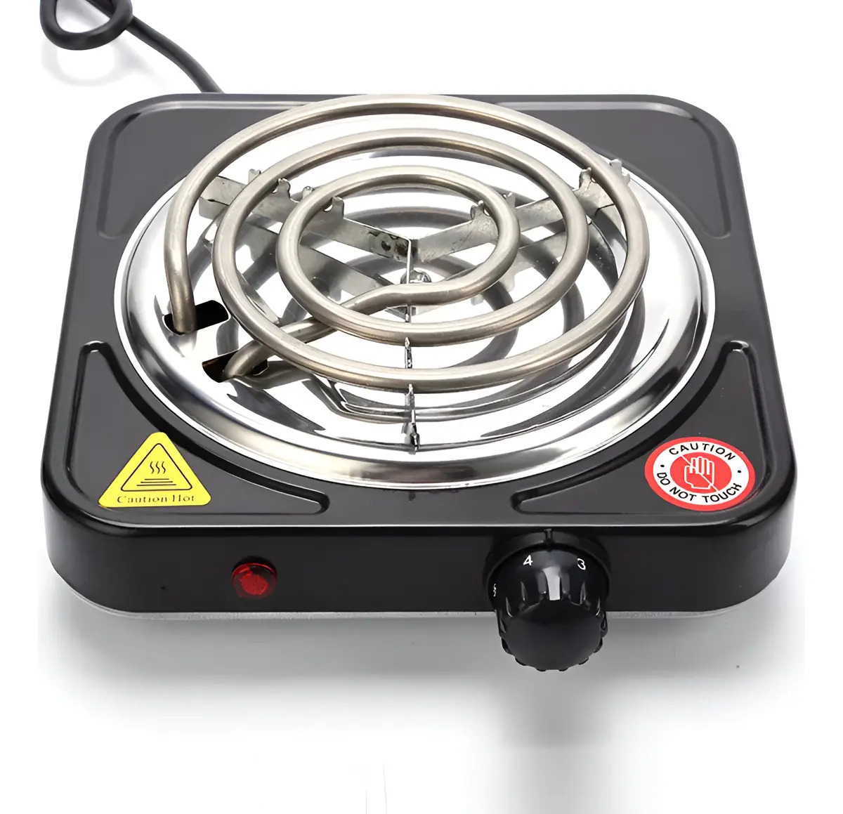 Fogão Cooktop Elétrico 1 Boca 1000w Fogareiro Portátil Compacto De Mesa Camping Preto 110v - Aero Home