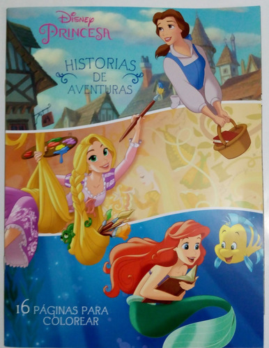 Princesas Disney Paq 10 Libros Iluminar Colorea Aurora Cenic