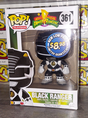 Funko Pop Black Ranger #361 Power Rangers Mighty Morphin Ori (Usado)