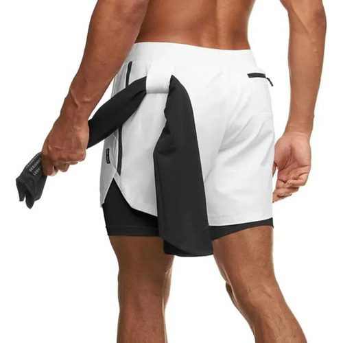 Pantalones Cortos Elásticos De Doble Capa Transpirables Para