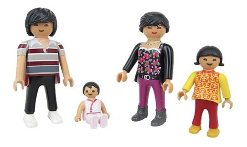 Playmobil Familia Papá Mamá Con Niños Pack 2