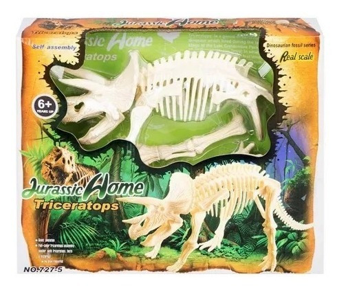 Esqueleto Dinosaurio Triceratop Para Armar + Poster A Color