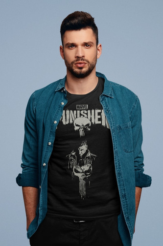 Camiseta Comic Serie Marvel Punisher R1 Unisex