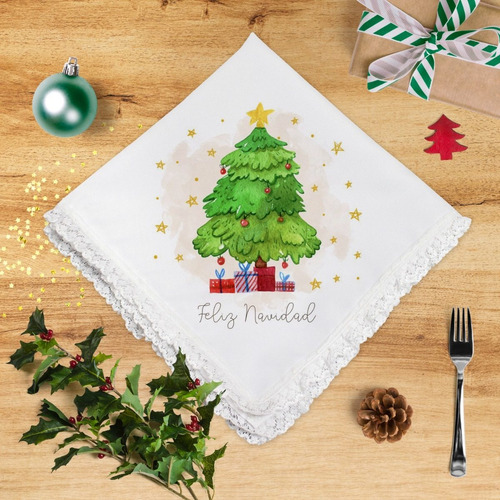 Servilleta De Nochebuena De Tela 50 Pz