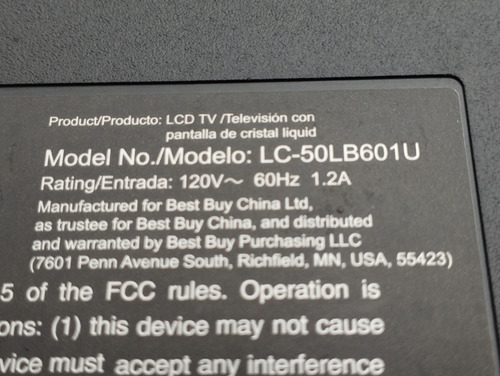 Tarjeta Main Sharp Lc-50lb601u 715g9417-m01-b00-004y (Usado)