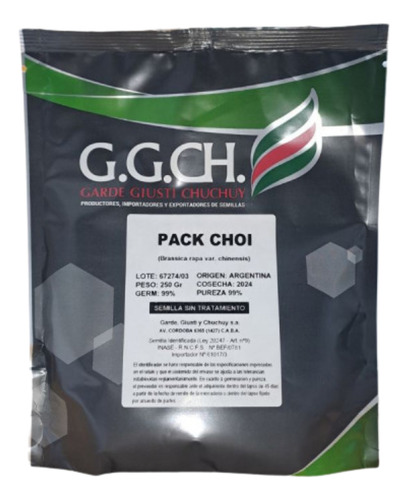 Semillas P/ Microgreen Pack Choi Ggch Doypack X 1/4 Kg